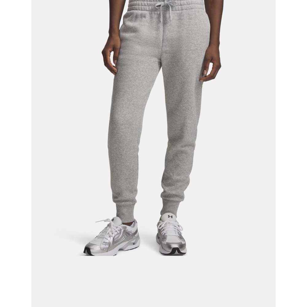 Under Armour Revival Fleece Joggers Women's Large Light Gray Pull On Athletic